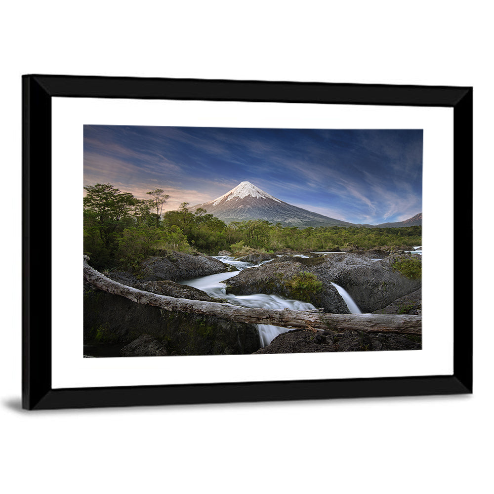 Osorno Volcano at Petrohue Falls Wall Art