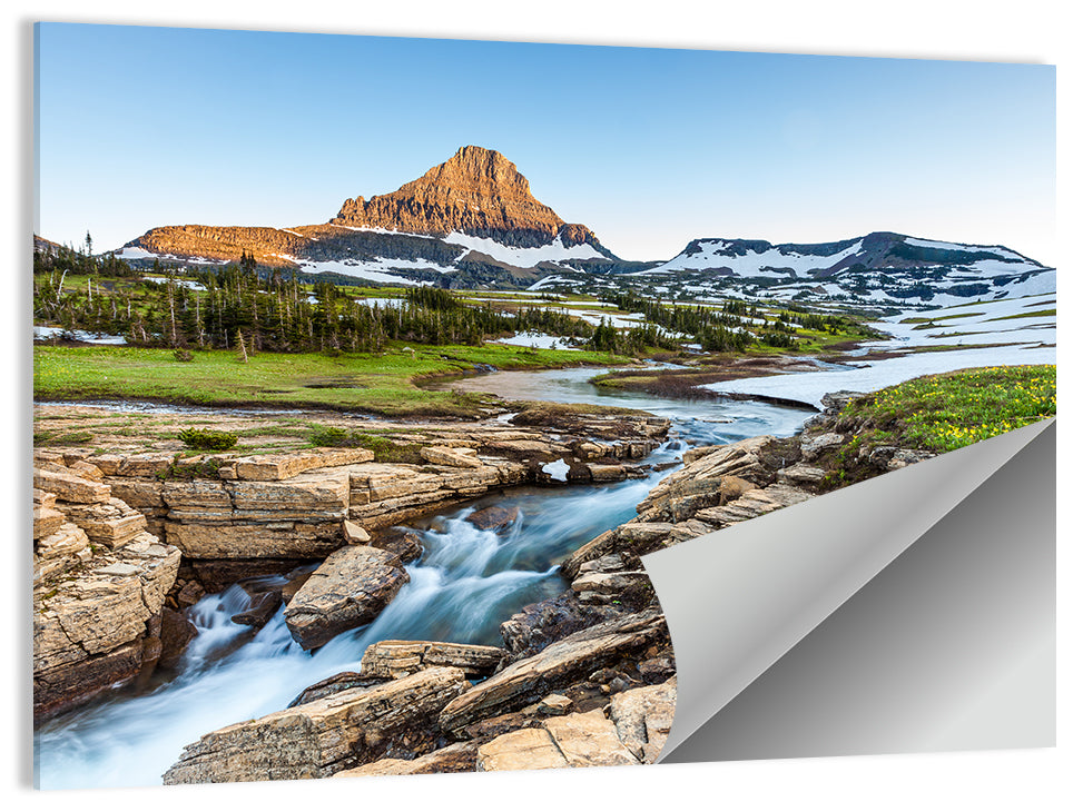 Logan Pass Golden Hour Wall Art