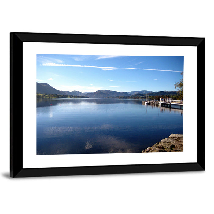 Lake Ullswater Pier Wall Art as a framed print
