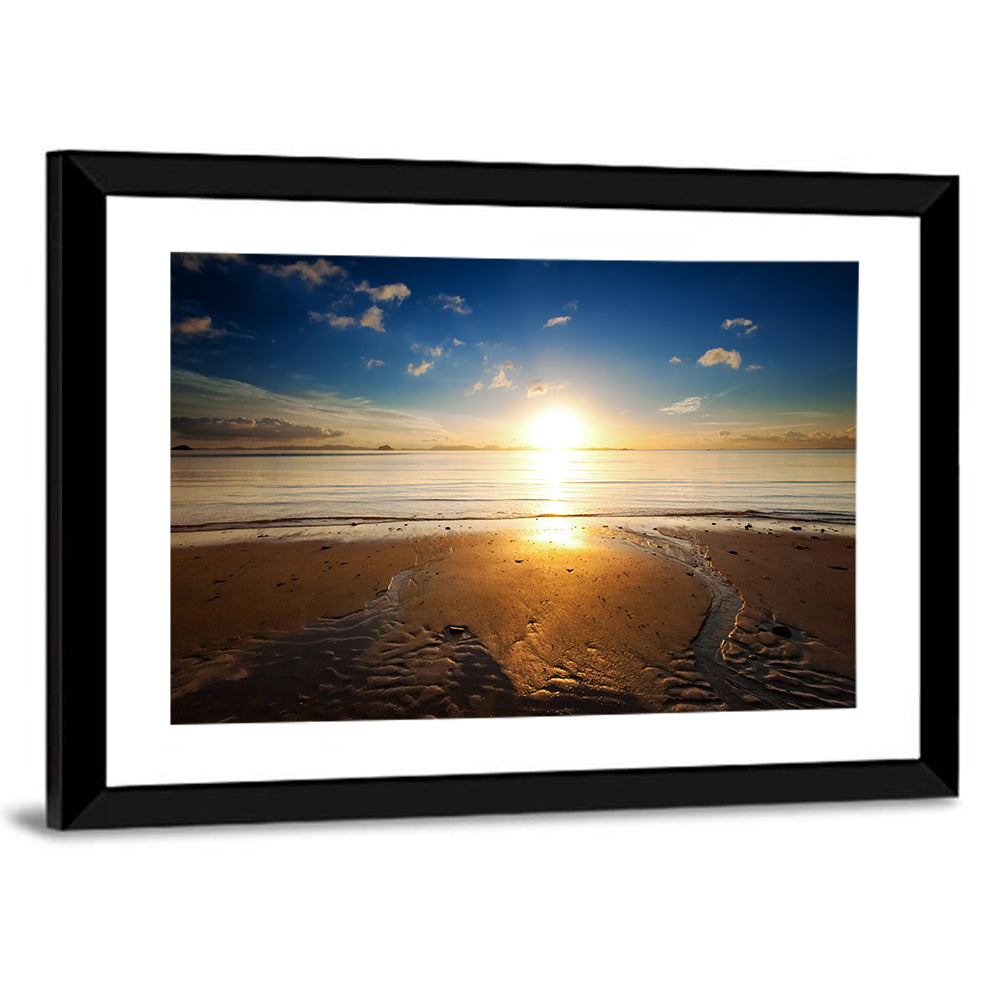 Sea Beach Sunrise Wall Art