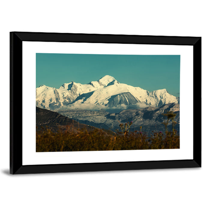 Snowy Mont Blanc Wall Art as a framed print