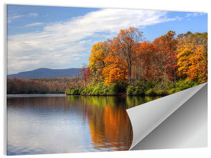 Peaceful Autumn Lake Wall Art