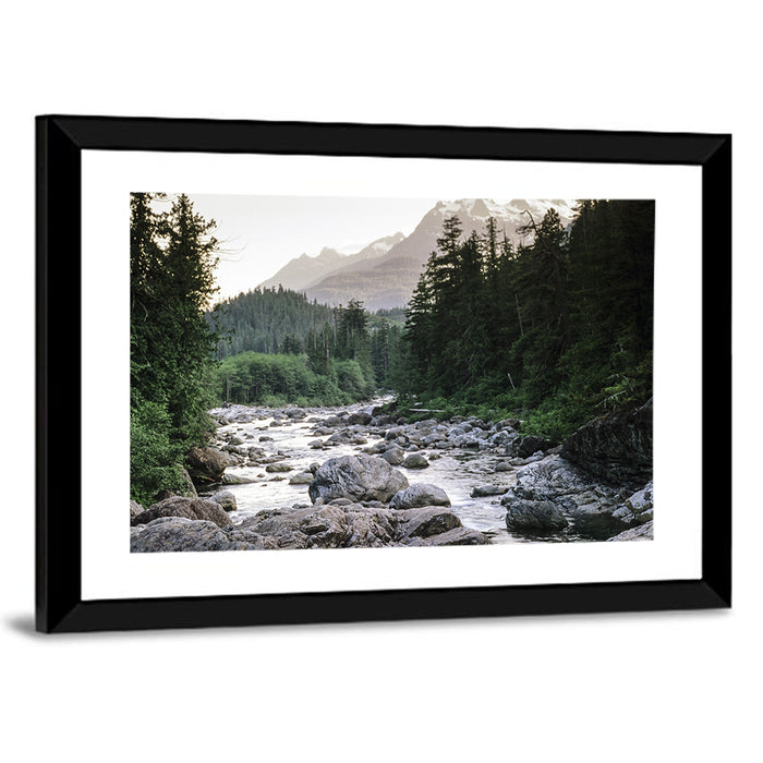 Snake River Mountain View Wall Art as a framed print