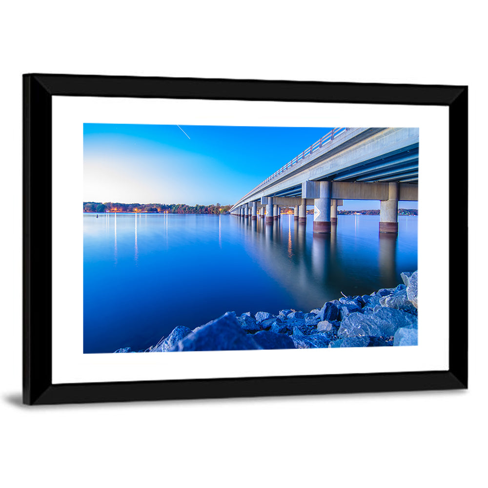Lake Wylie Bridge at Twilight Wall Art