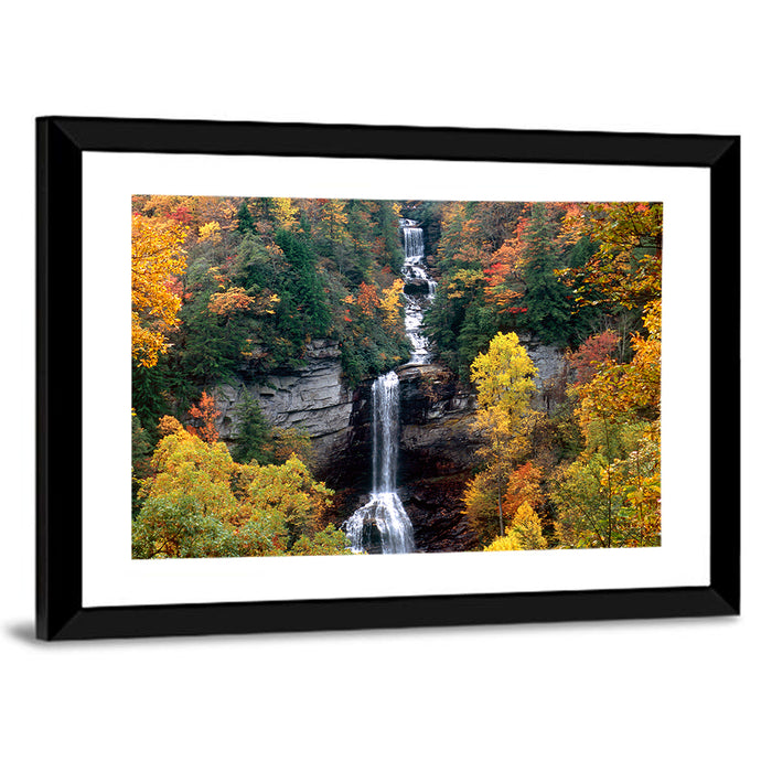 Raven Cliff Waterfall Wall Art as a framed print