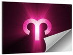 Radiant Aries Zodiac Emblem Wall Art