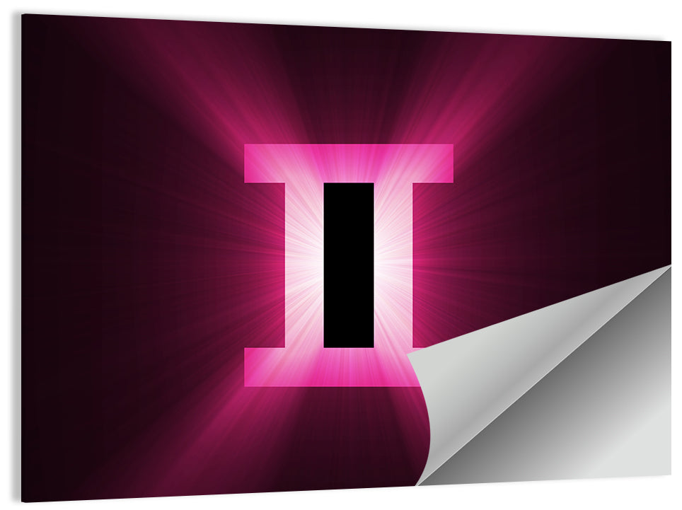 Radiant Gemini Symbol Wall Art