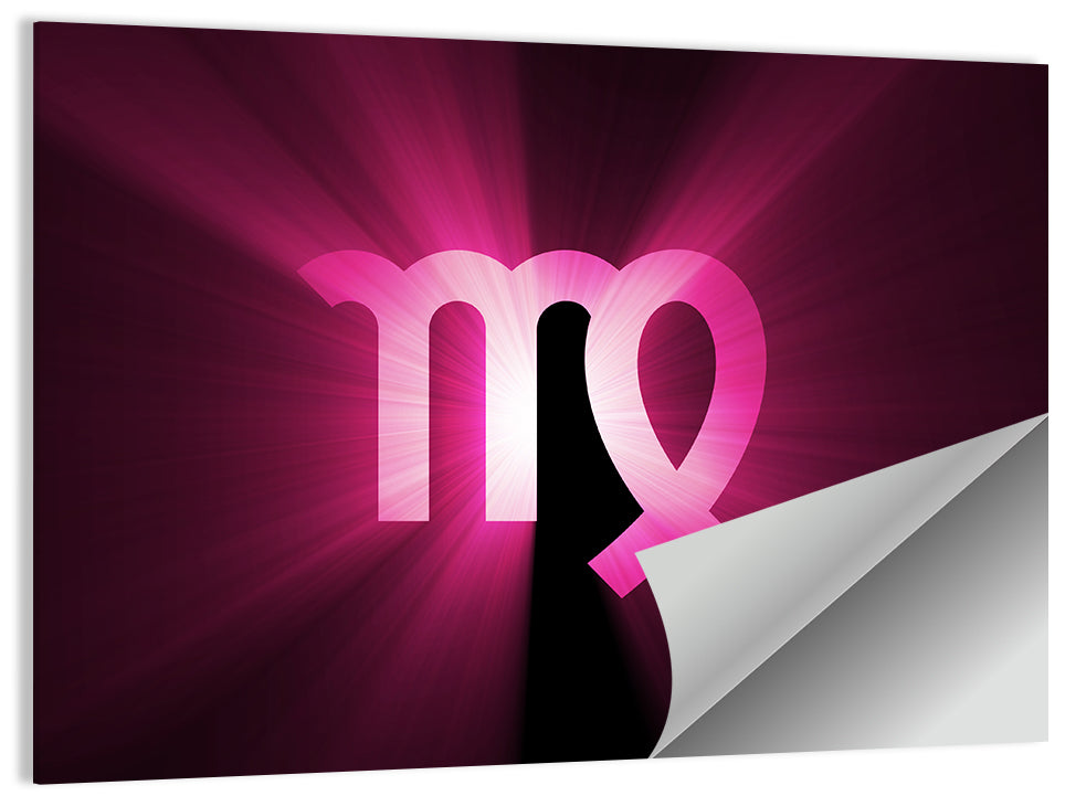 Radiant Virgo Symbol Wall Art