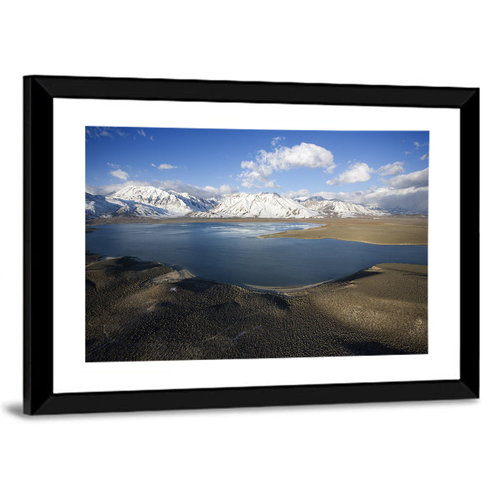 Lake Crowley Aerial View Wall Art as a framed print