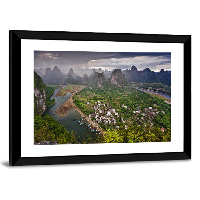 Laozhai Hill Karst Panorama Wall Art as a framed print