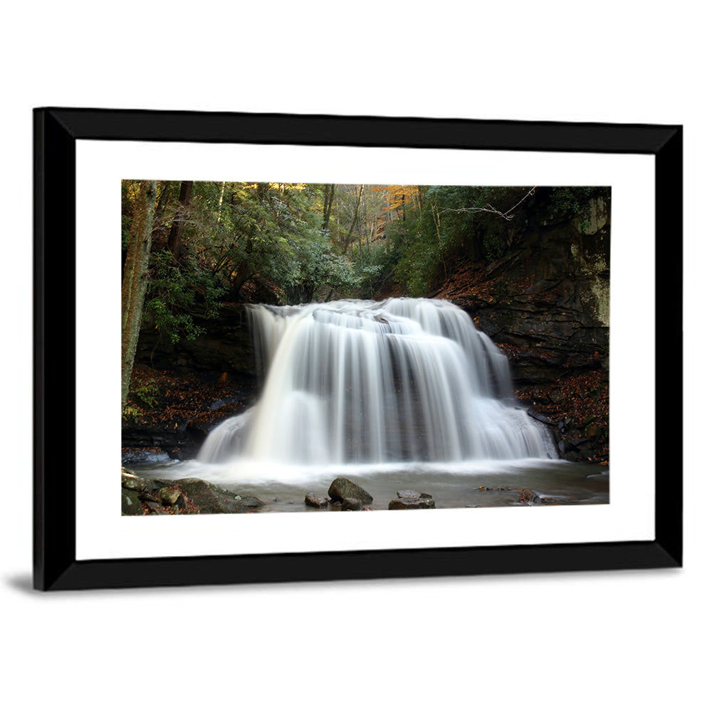 Holly River Autumn Waterfall Wall Art