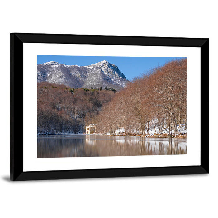 Lake Santa Fe Del Montseny Wall Art as a framed print