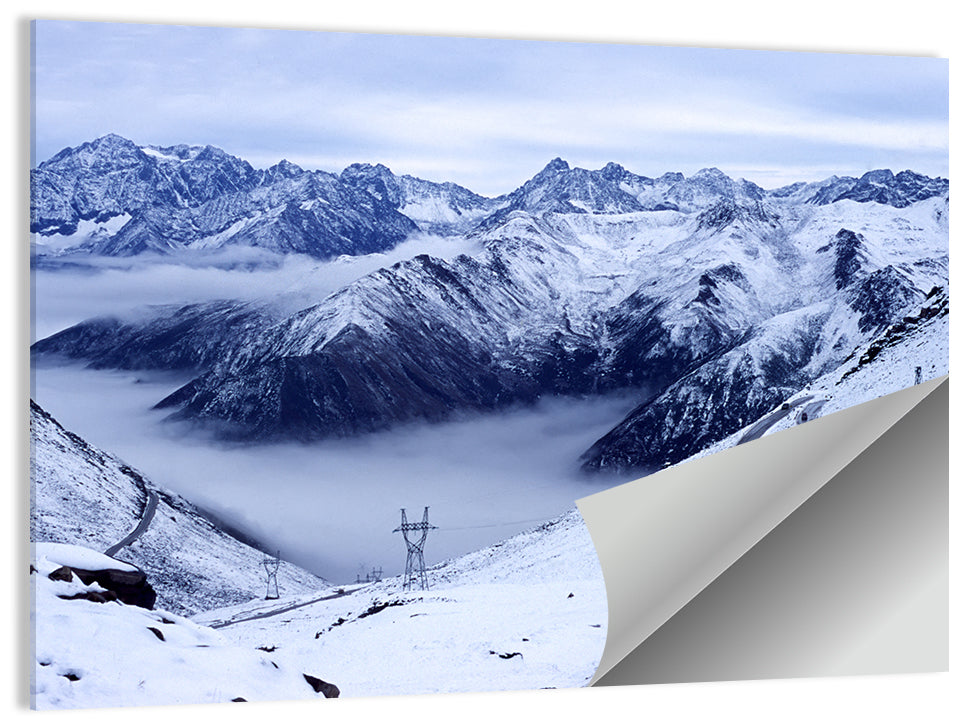 Sichuan Snowy Mountain Pass Wall Art