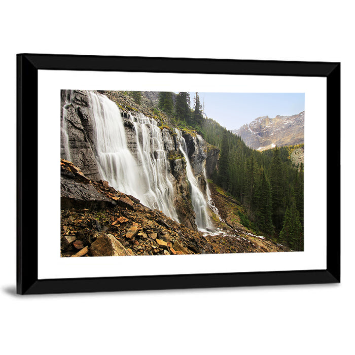 Seven Veils Falls Wall Art as a framed print