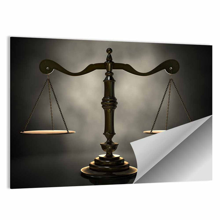 Scales of Justice Wall Art as a poster print