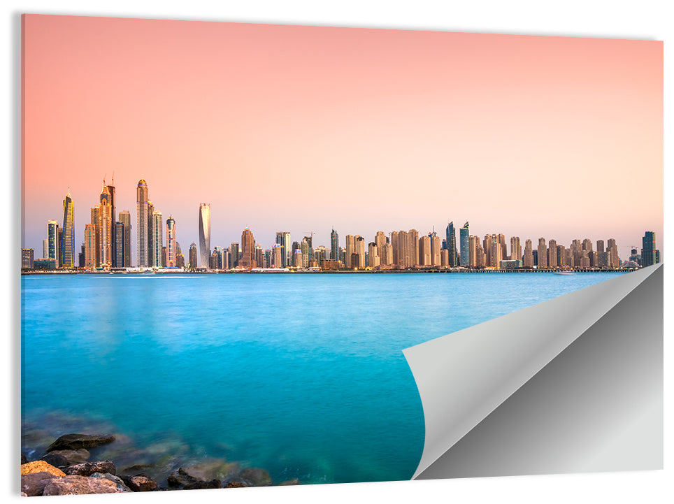 Dubai Marina Skyline Wall Art