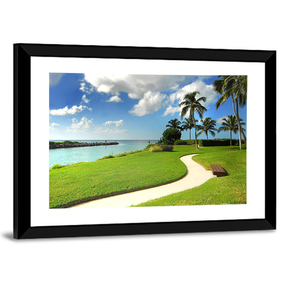 Tropical Coastal Pathway Wall Art