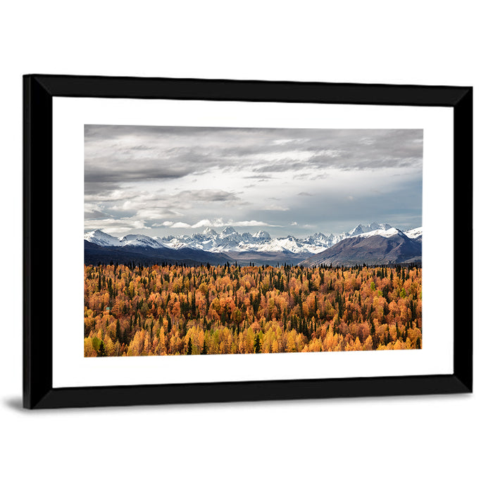 Talkeetna Autumn Landscape Wall Art as a framed print