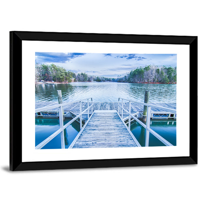 Morning at Lake Wylie Wall Art as a framed print