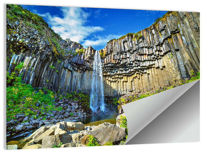 Svartifoss Basalt Falls Wall Art as a poster print