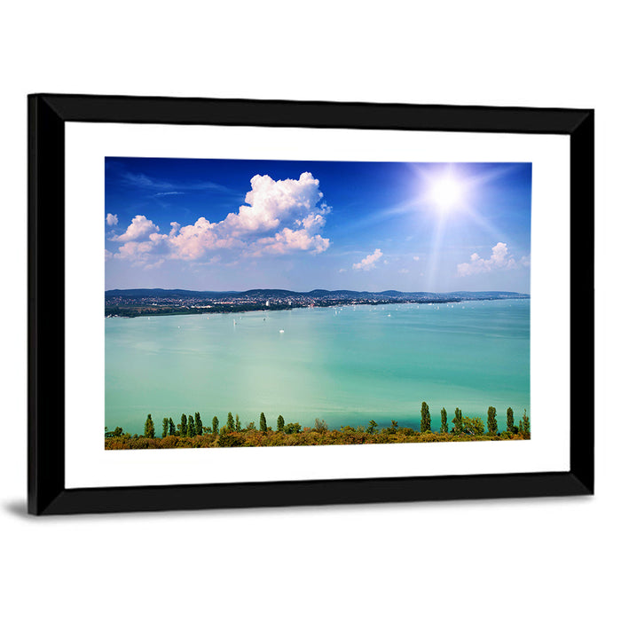 Tihany View Lake Balaton Wall Art as a framed print