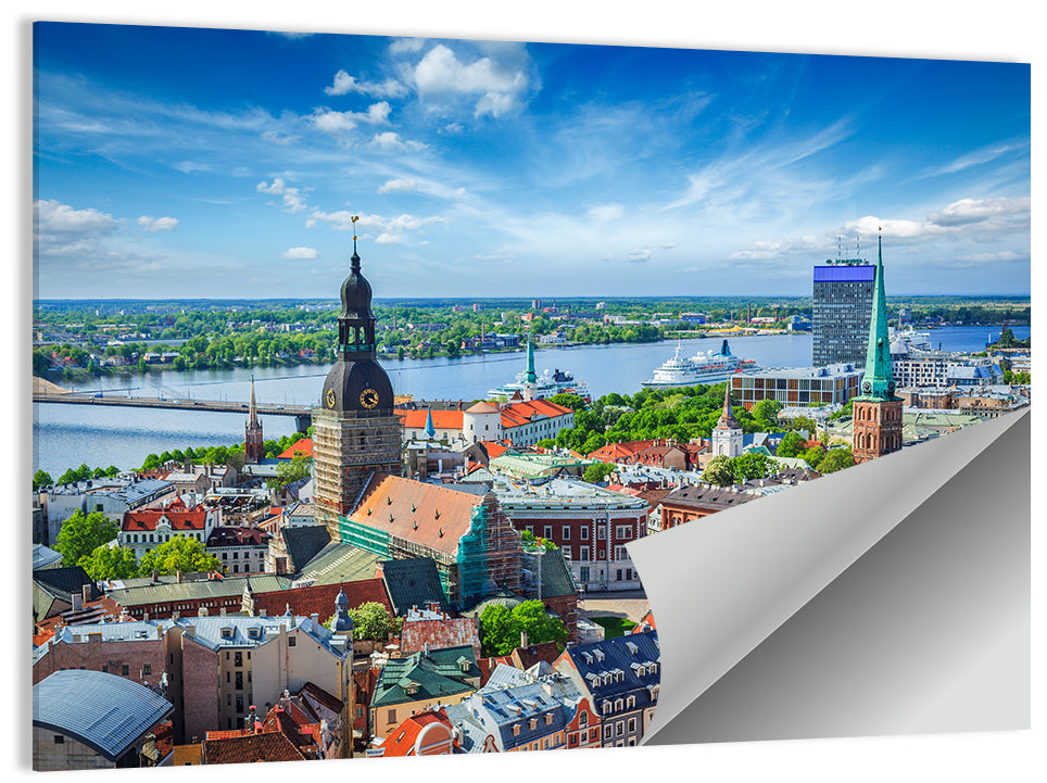 Riga Cityscape Wall Art