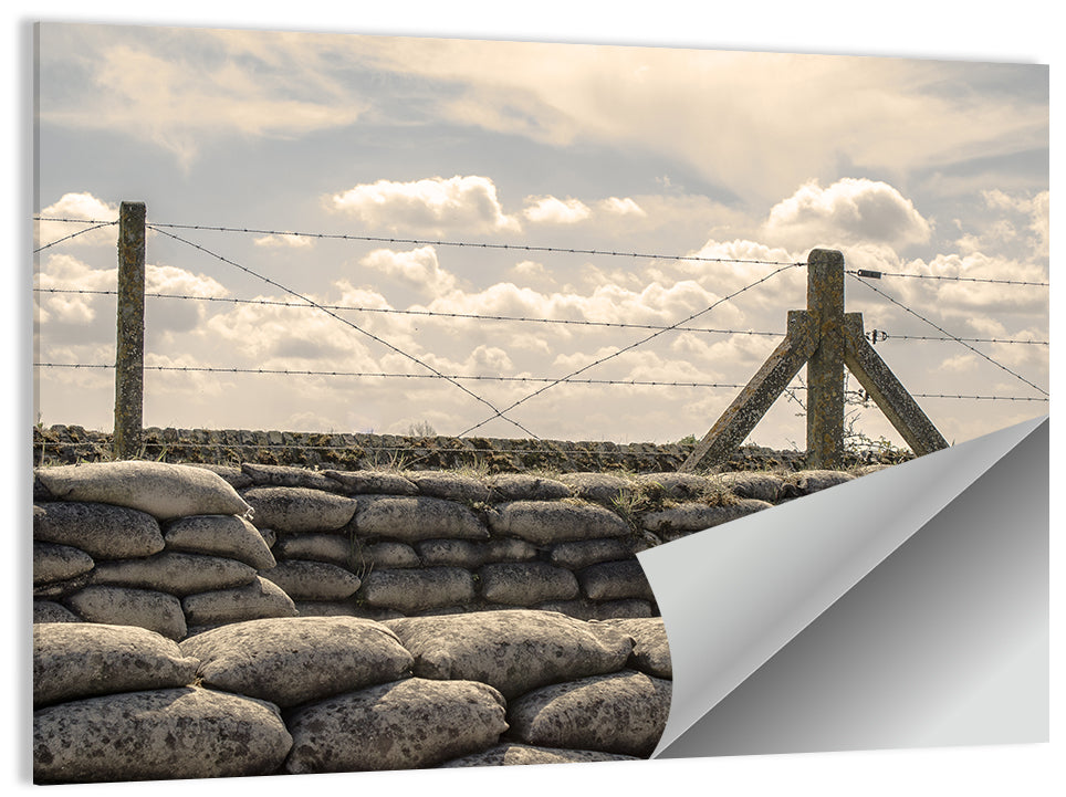 WWI Trenches Sandbags Wall Art