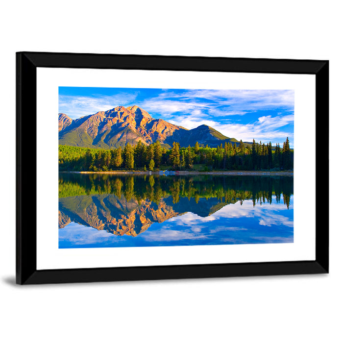 Patricia Lake Reflection Wall Art as a framed print