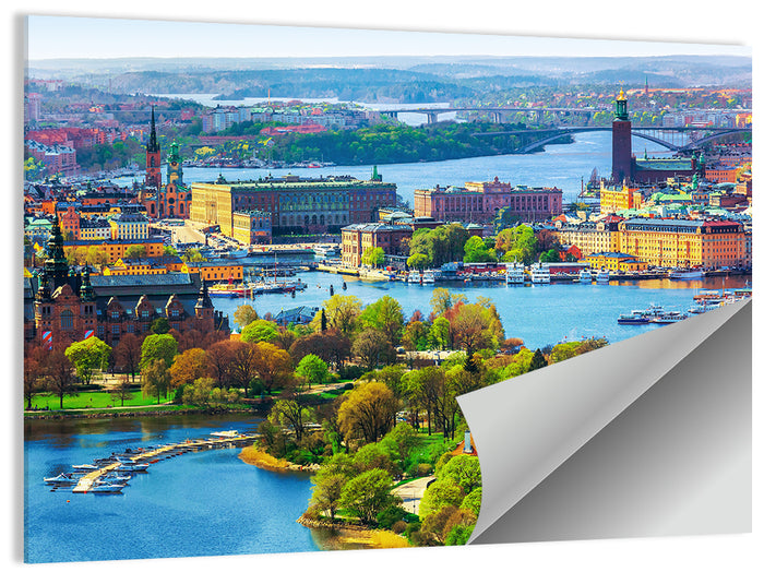 Gamla Stan Waterfront Wall Art as a poster print