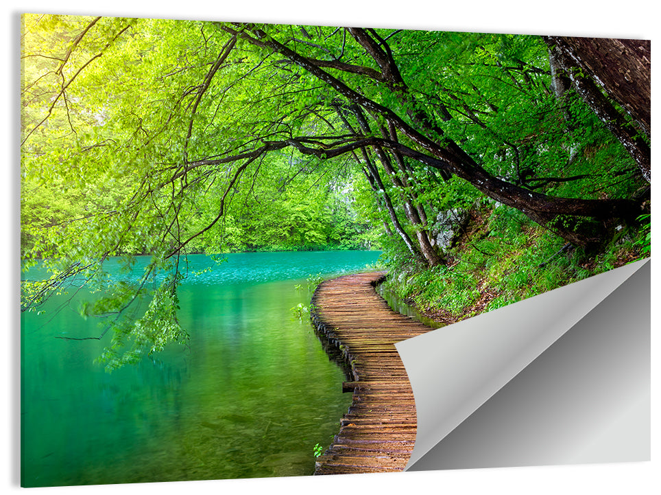 Plitvice Lakes Boardwalk Wall Art