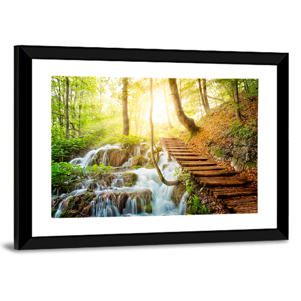 Plitvice Lakes Walkway Wall Art