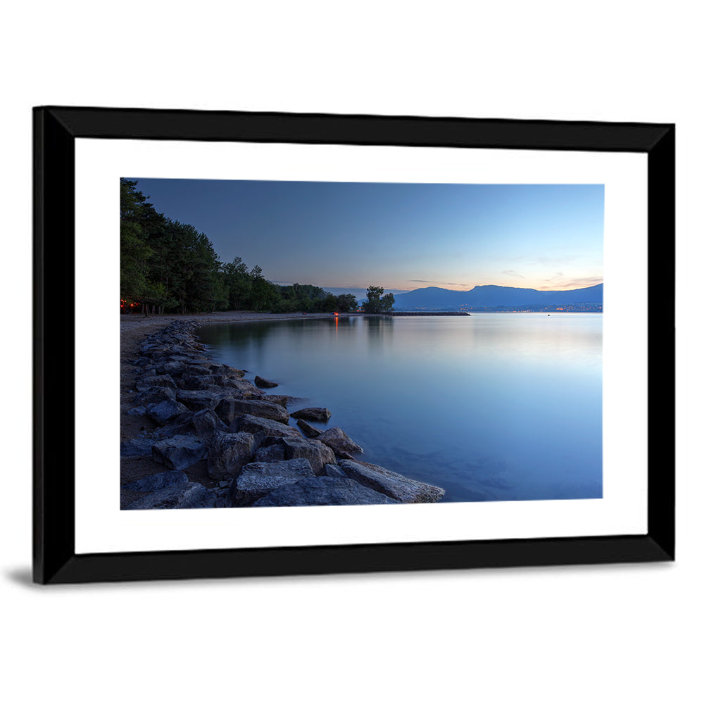 Lake Neuchatel Twilight Wall Art