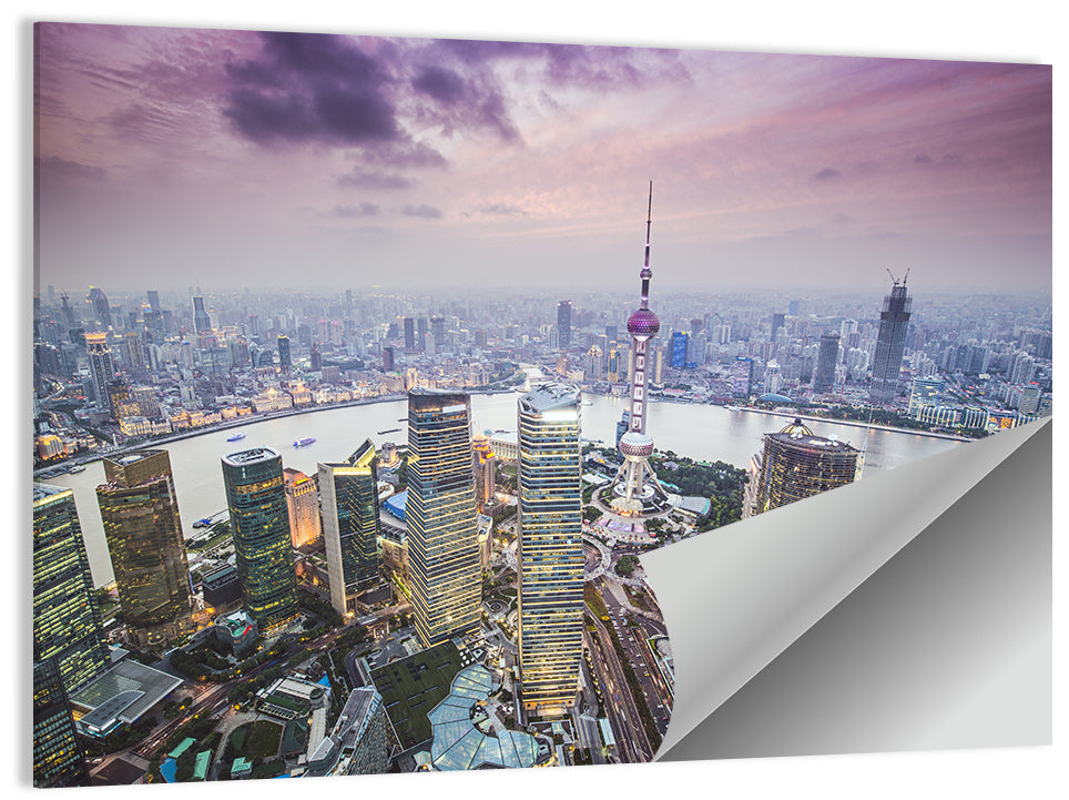 Pudong Cityscape Wall Art