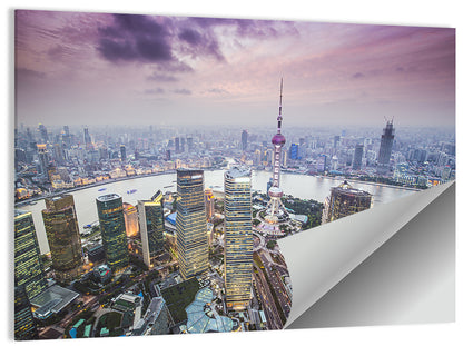 Pudong Cityscape Wall Art