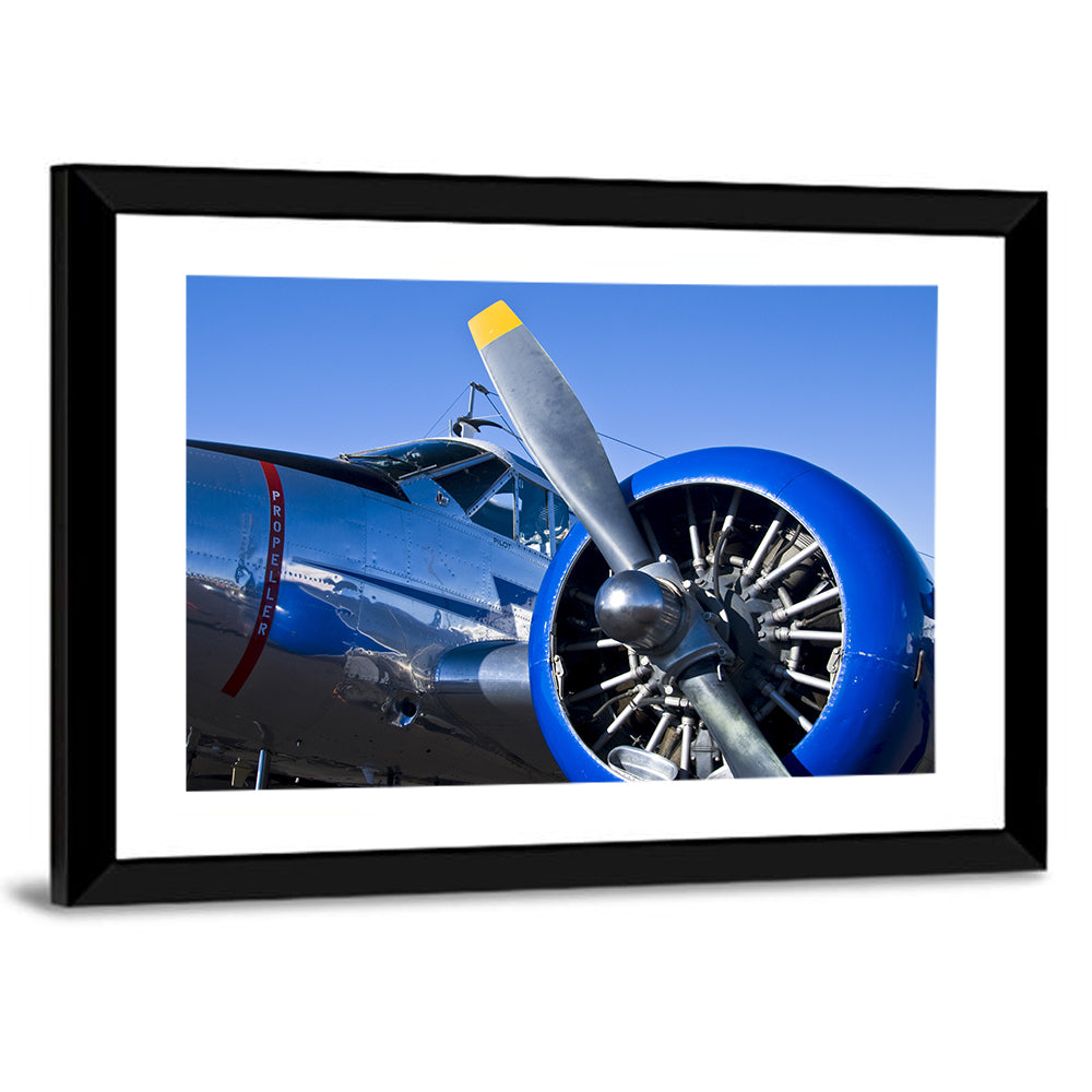 Vintage Radial Engine Close-up Wall Art