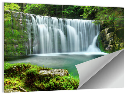 Emerald Forest Waterfall Wall Art