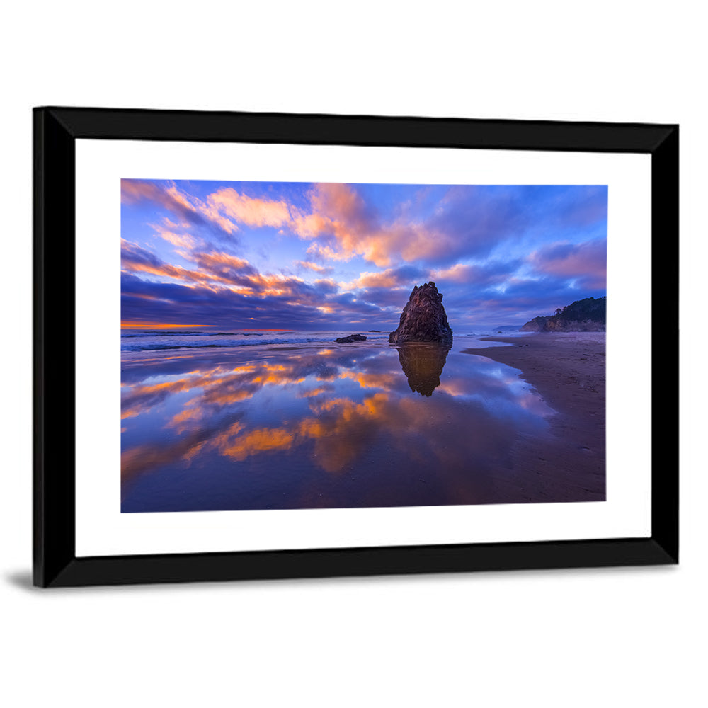 Oregon Coast Sea Stack Sunset Wall Art