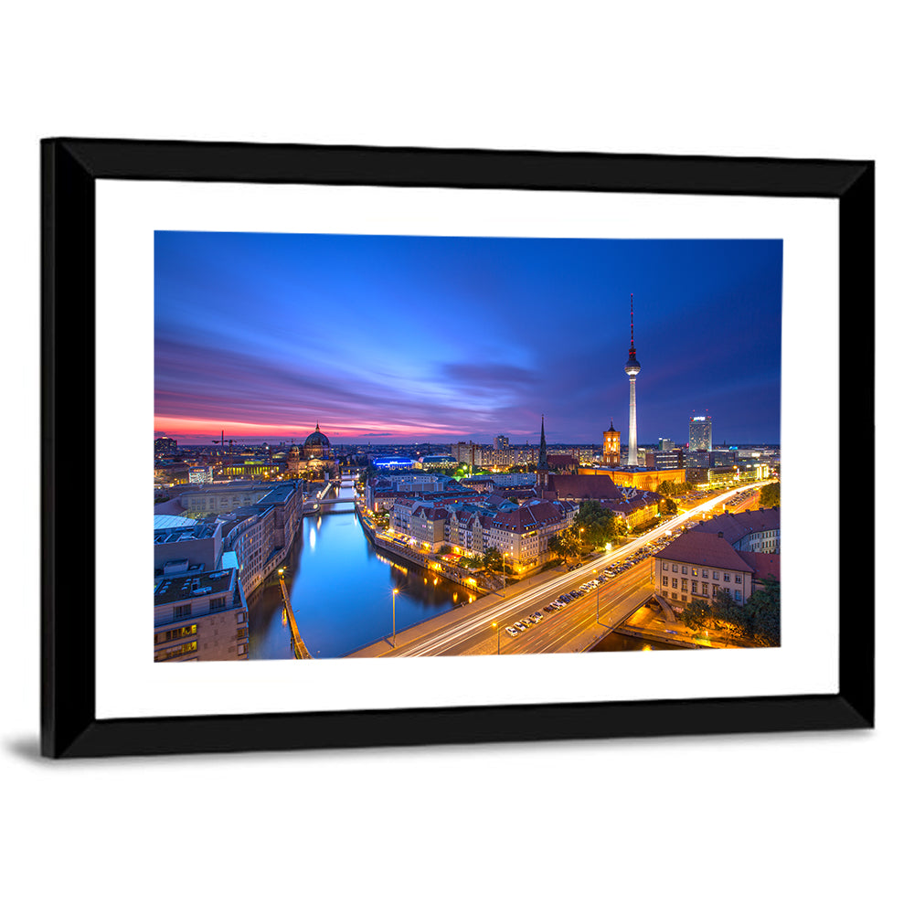 Berlin Skyline at Twilight Wall Art