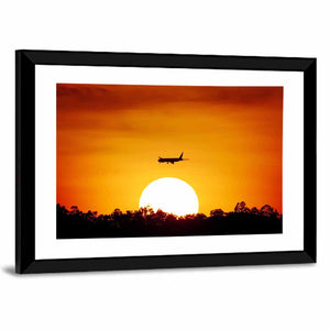 Aircraft at Sunset Wall Art