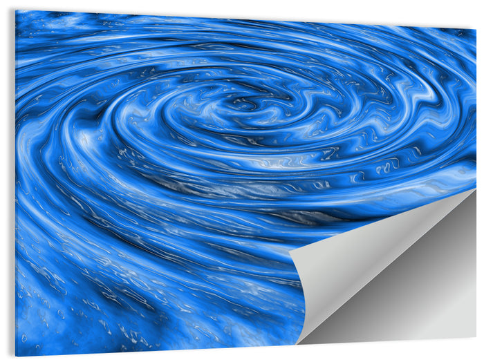 Azure Water Vortex Wall Art as a poster print