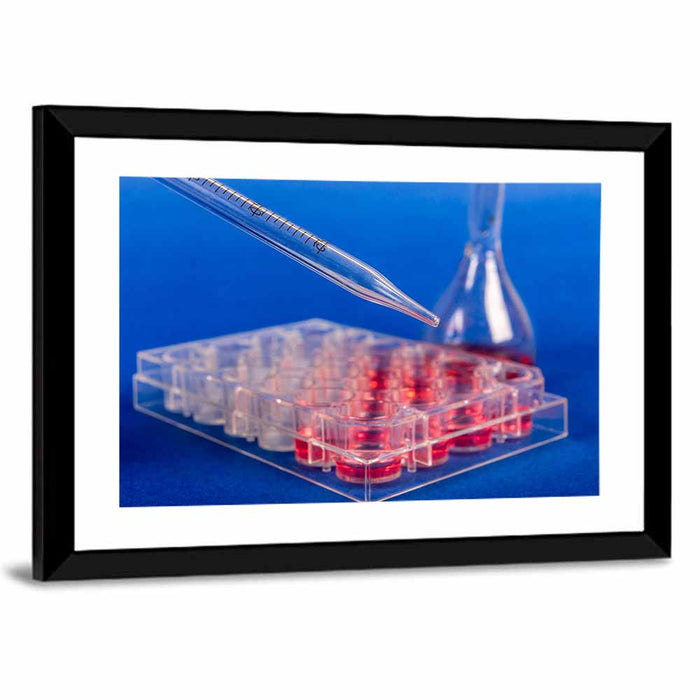 Stem Cell Pipette Close-up Wall Art as a framed print