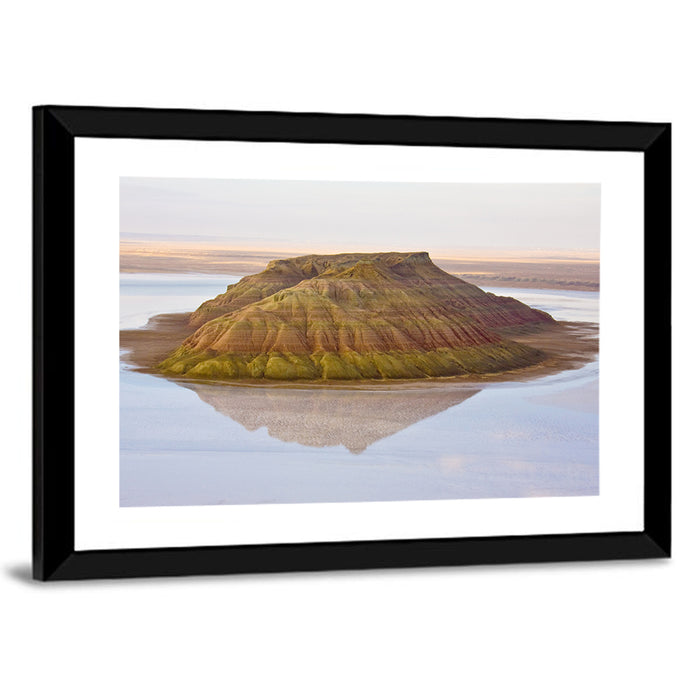 Salt Hill Reflection Wall Art as a framed print