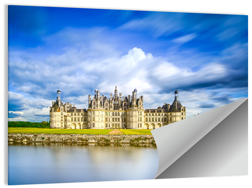 Château De Chambord Reflection Wall Art