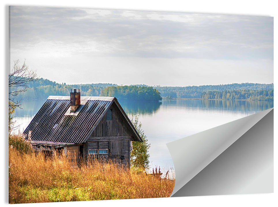 Salmon Lake & House Wall Art
