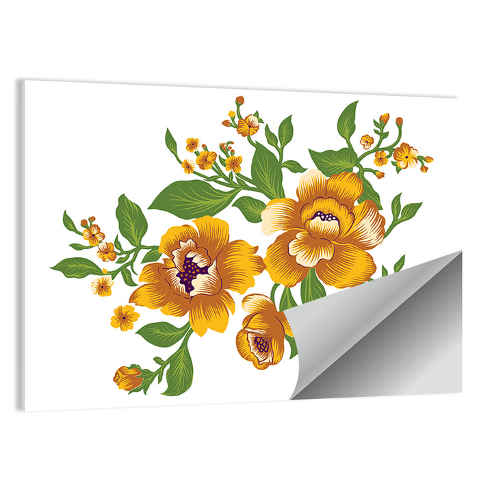 Fresh Floral Watercolor Bouquet Wall Art as a poster print