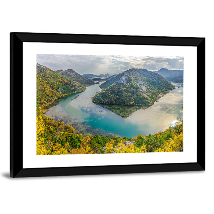 Rijeka Crnojevića Bend, Lake Skadar Wall Art as a framed print