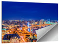 Baku Night Skyline Wall Art