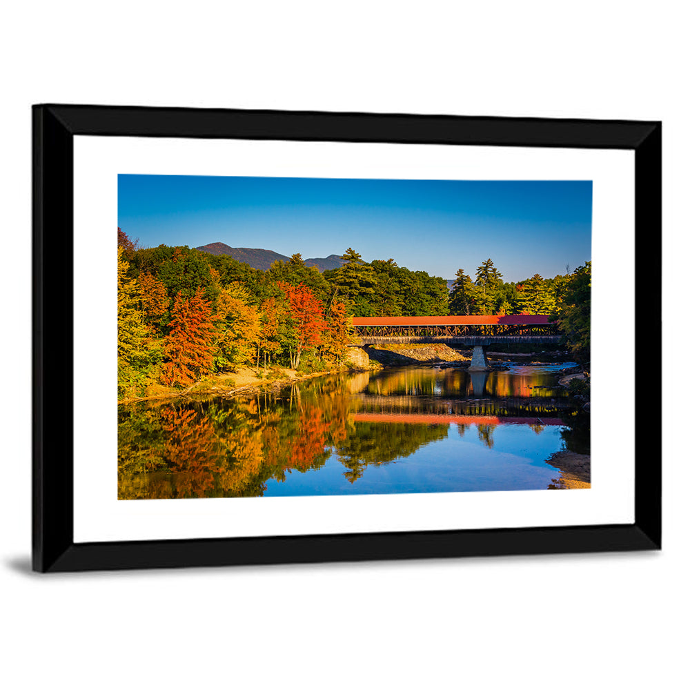 Albany Covered Bridge on Saco River Wall Art