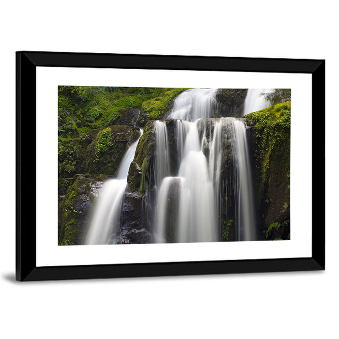 Mossy Kentucky Waterfall Wall Art as a framed print
