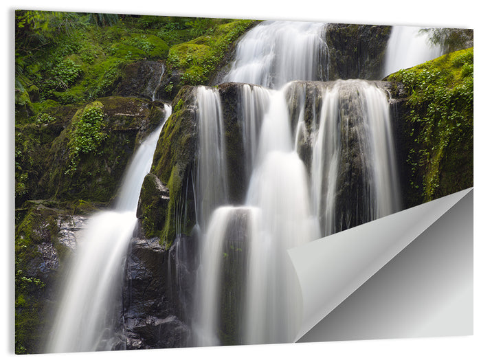 Mossy Kentucky Waterfall Wall Art as a poster print